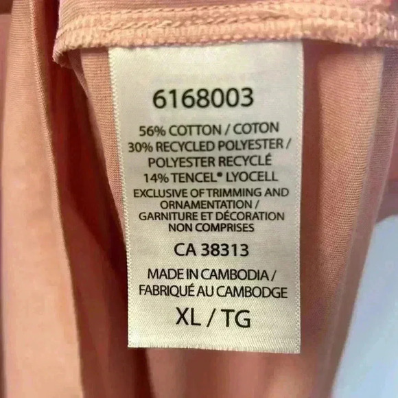 Elle Women's XL Pink T-Shirt Recycled Gym Yoga Summer Walk Workout Plus Size - Picture 6 of 6